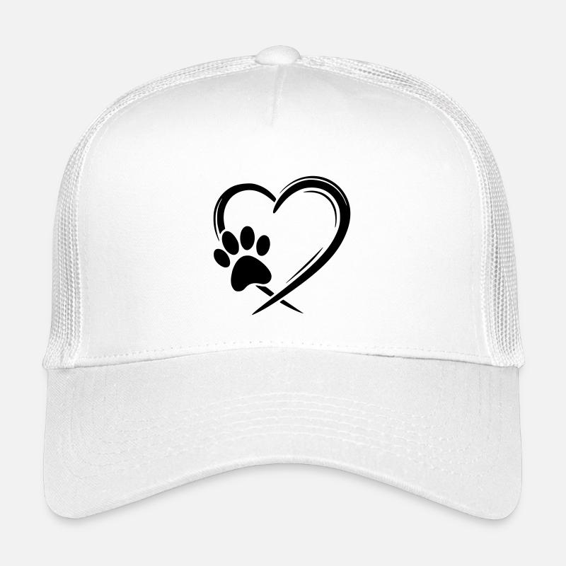 Herz Pfote  - Kinder Trucker-Cap - Weiß