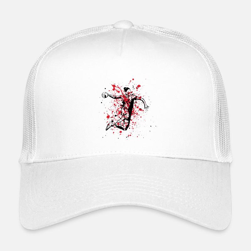 Handballspieler Rot Schwarz - Kinder Trucker-Cap - Weiß