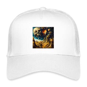 Cosmic Skeleton Landscape - Kids’ Trucker Cap - white - Front