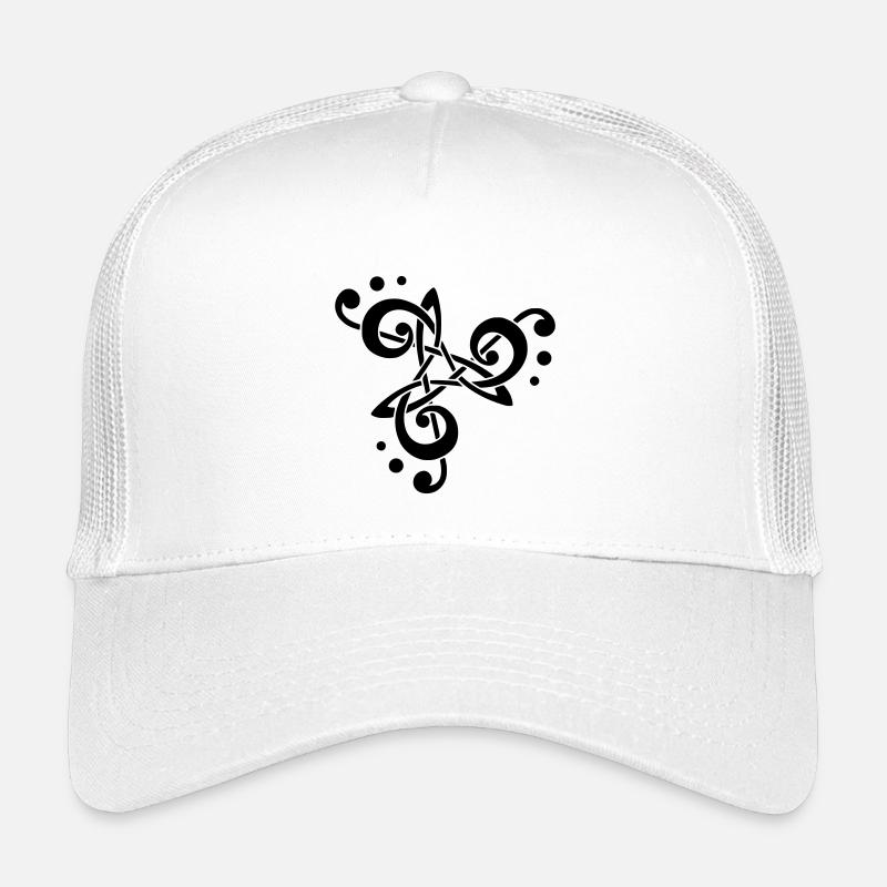Musikalische Note in Triskelion - Kinder Trucker-Cap - Weiß