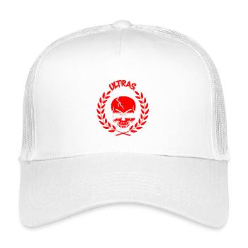 ultras_skull_wappen_ - Kids’ Trucker Cap - white - Front