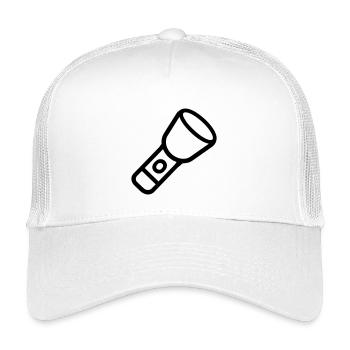 lampe torche - Casquette trucker enfant - blanc - Devant