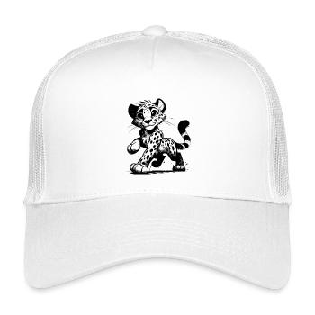 Niedlicher Leopard schönste Raubtier der Savanne - Kinder Trucker-Cap - Weiß - Vorne