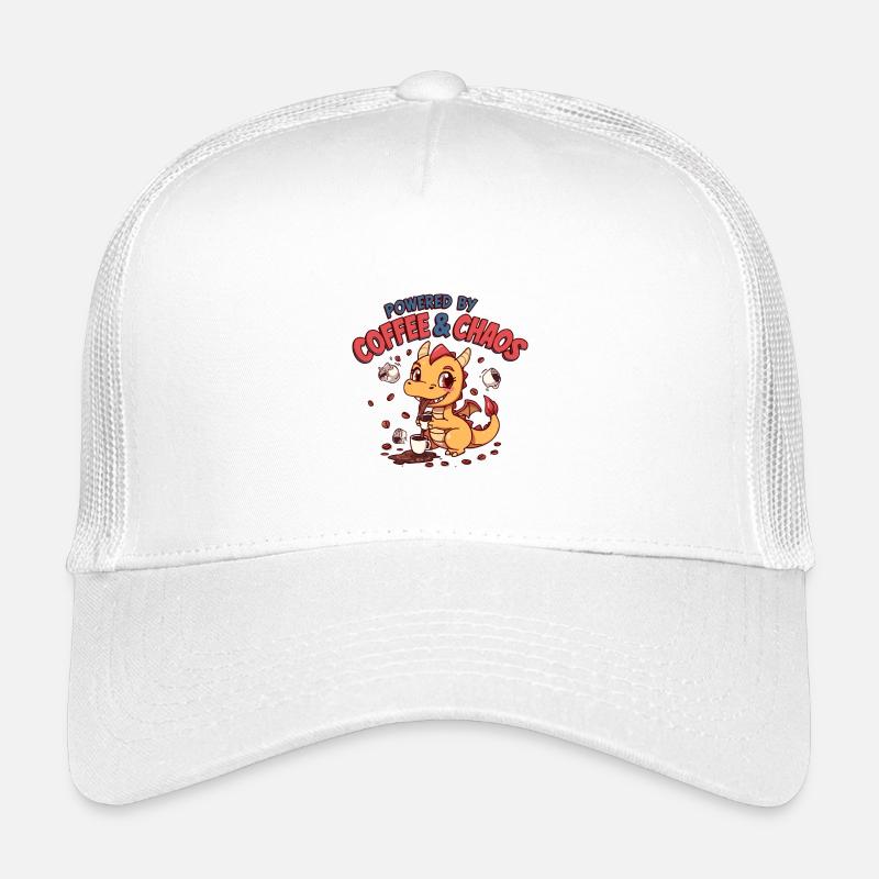 Drachen-Café-Chaos - Kinder Trucker-Cap - Weiß
