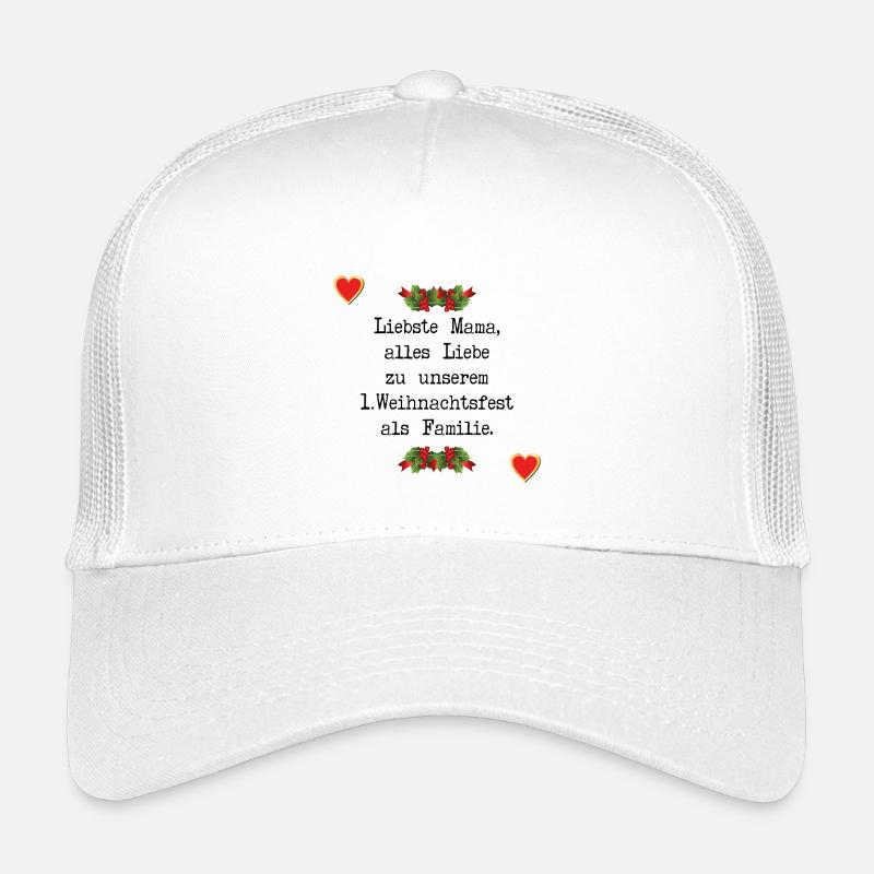 Famille de mamans de bébé pour le premier Noël Casquette trucker enfant
