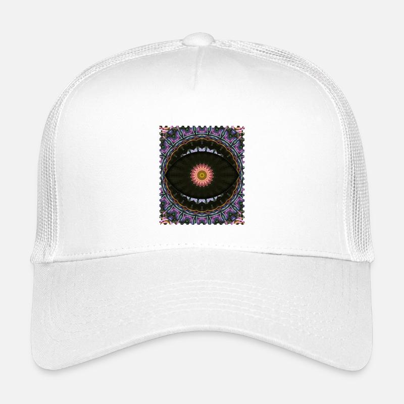 Motif néon Kaleidoscope Mandala Casquette trucker enfant
