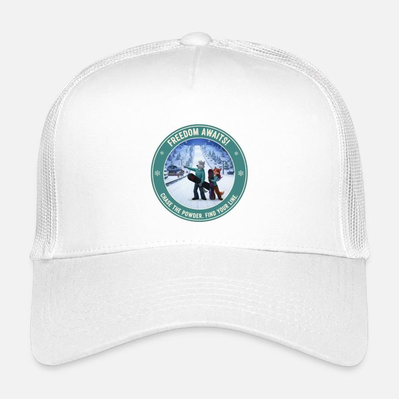 Fursona Snowboard - Kinder Trucker-Cap - Weiß