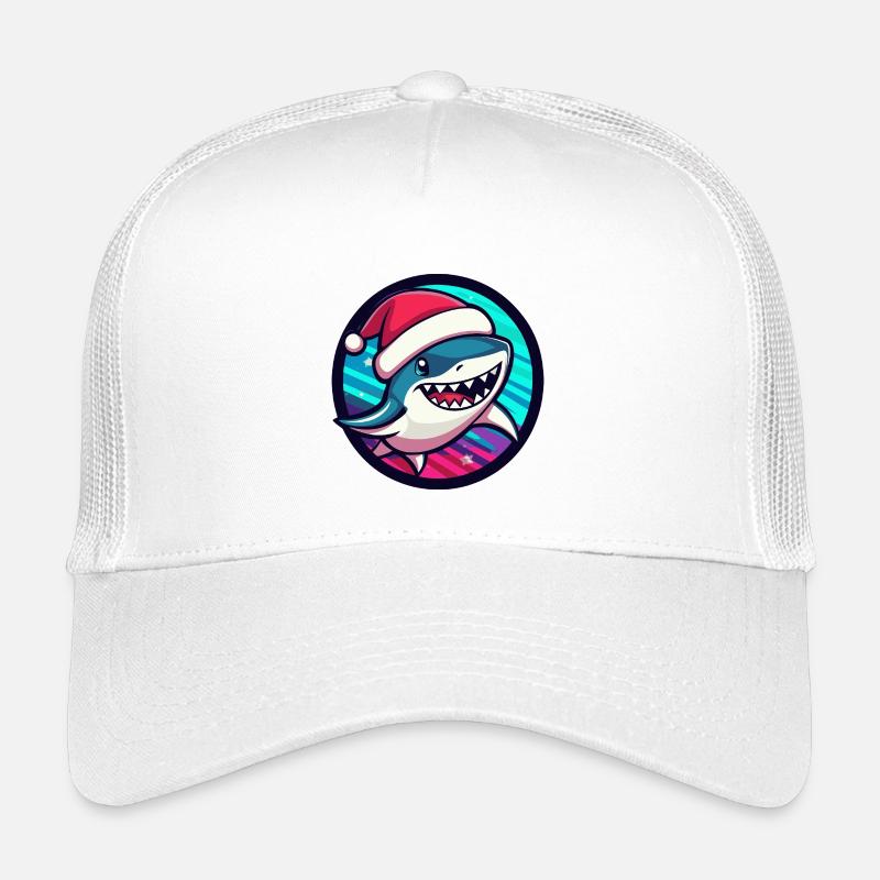 Ghost Noël Shark Santa Comic Casquette trucker enfant