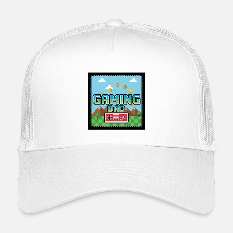 Gaming Dad - Kinder Trucker-Cap - Weiß