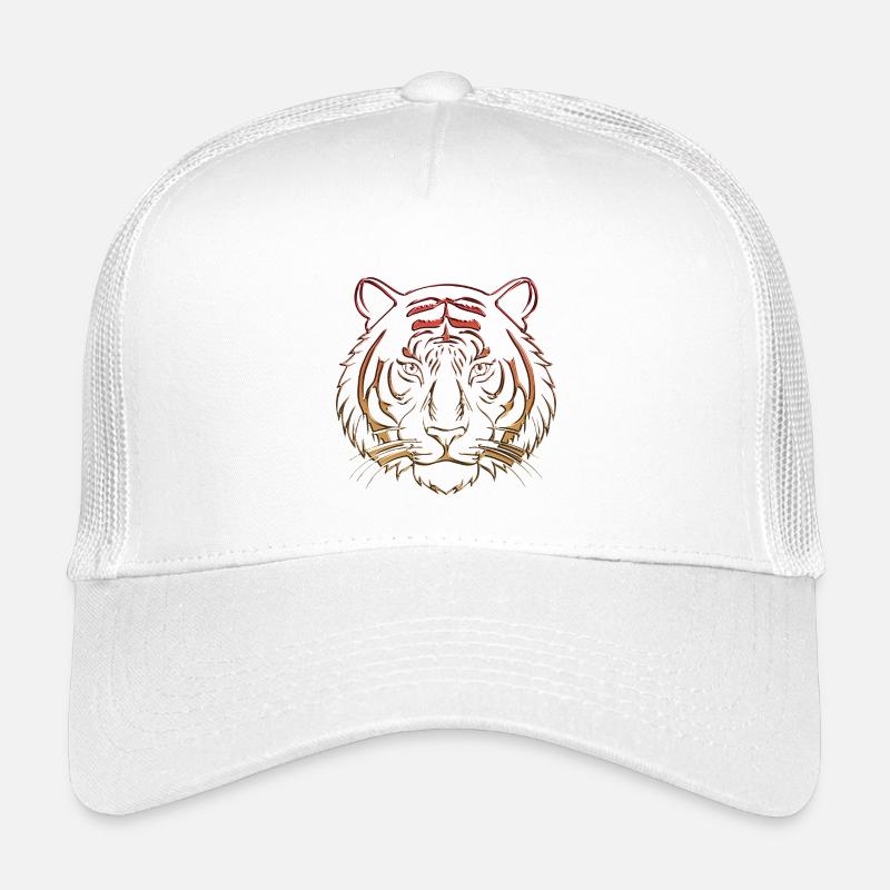 Metallic tiger chrome red orange Kids’ Trucker Cap