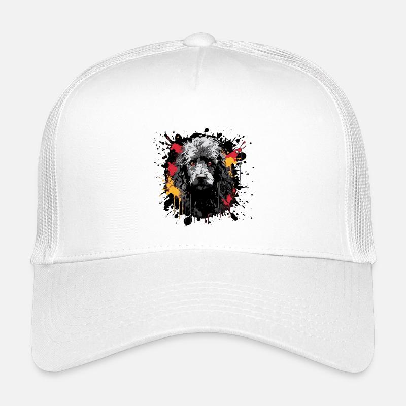 Poodle portrait with color sketches Kids’ Trucker Cap