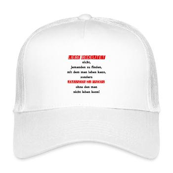 ♡ SAYING -> LOVE MEANS ♡ - Kids’ Trucker Cap - white - Front
