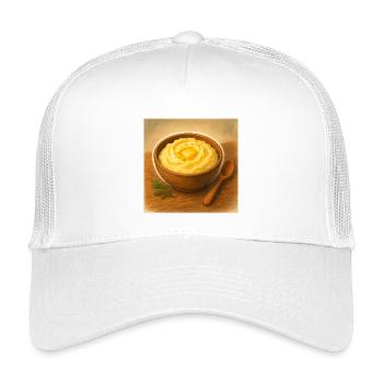 Kartoffelpüree im Topf - Kinder Trucker-Cap - Weiß - Vorne