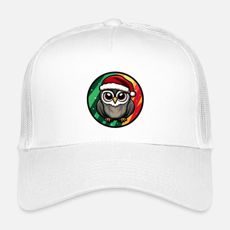Ronde de dessins animés de la chouette de Noël Casquette trucker enfant