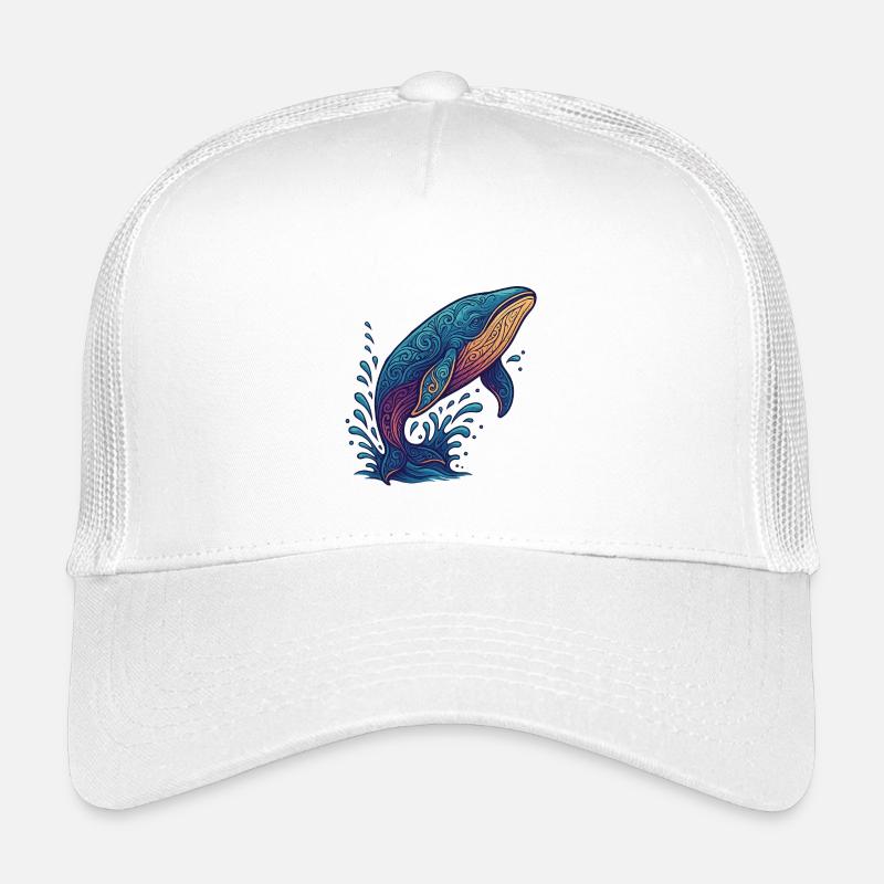 Flux de couleur des baleines Casquette trucker enfant