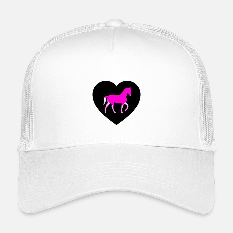 Pferde - Kinder Trucker-Cap - Weiß