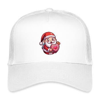 Weihnachtsmannherz-Umarmung - Kinder Trucker-Cap - Weiß - Vorne