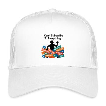 Ich kann nicht alles abonnieren - Kinder Trucker-Cap - Weiß - Vorne