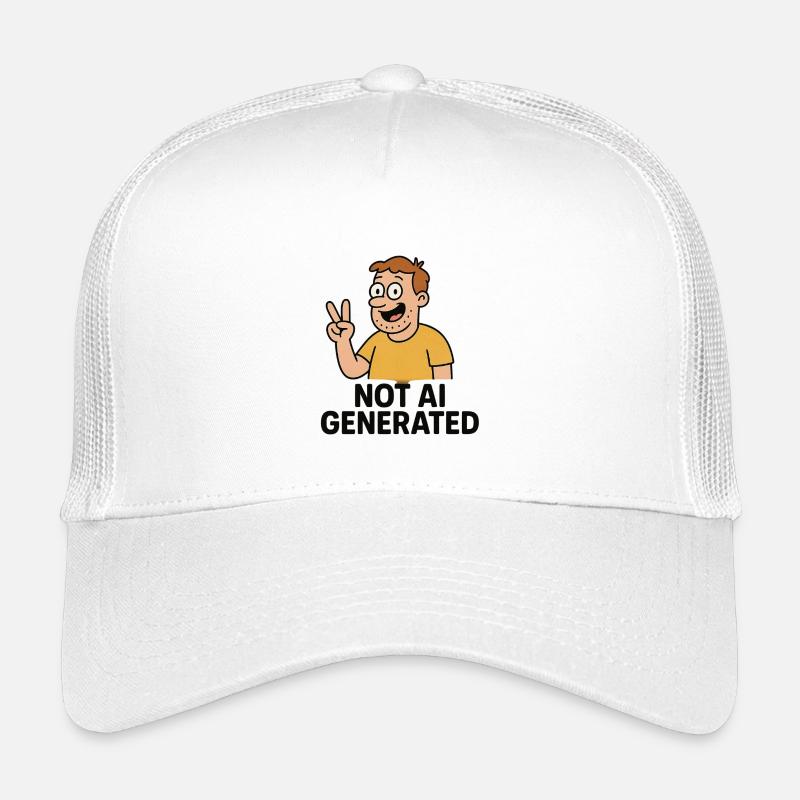 Not AI Generated Cartoon Tee Kids’ Trucker Cap