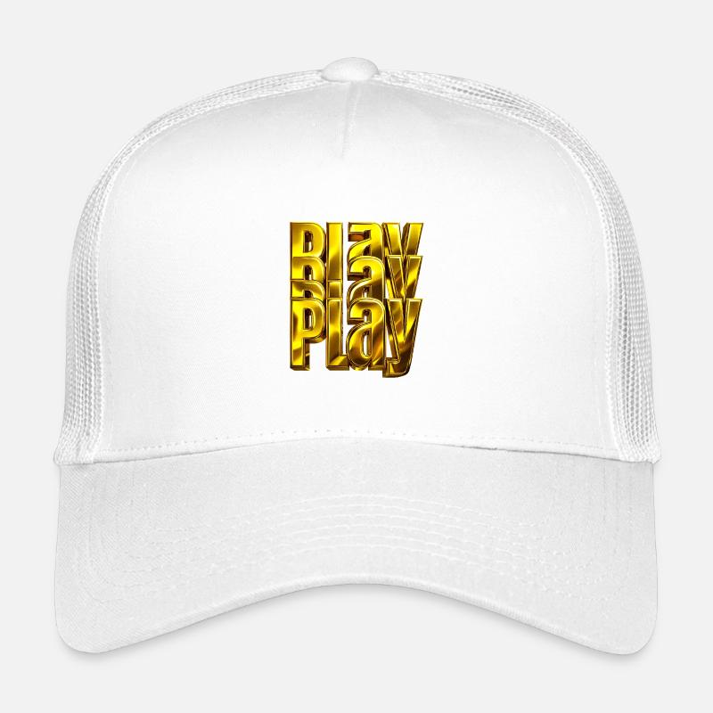 Typographie 3D dorée Blay Play Casquette trucker enfant