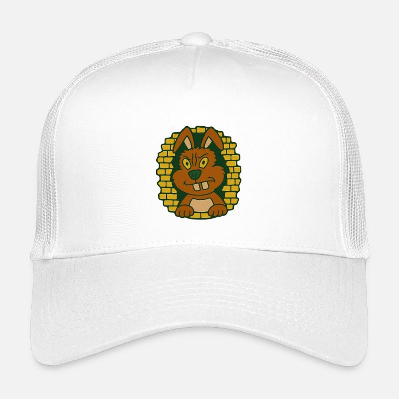 Hoppel hinter der Mauer - Kinder Trucker-Cap - Weiß