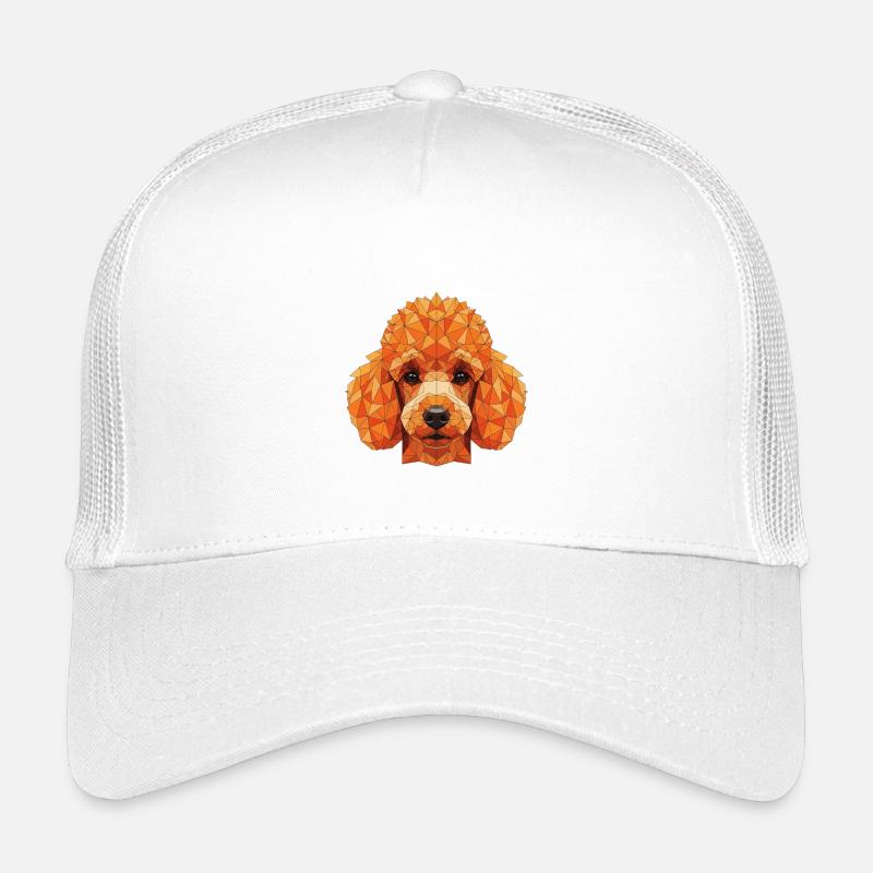 Orange Geometric Poodle Kids’ Trucker Cap