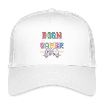 Geboren, um ein Gamer zu sein - Kinder Trucker-Cap - Weiß - Vorne