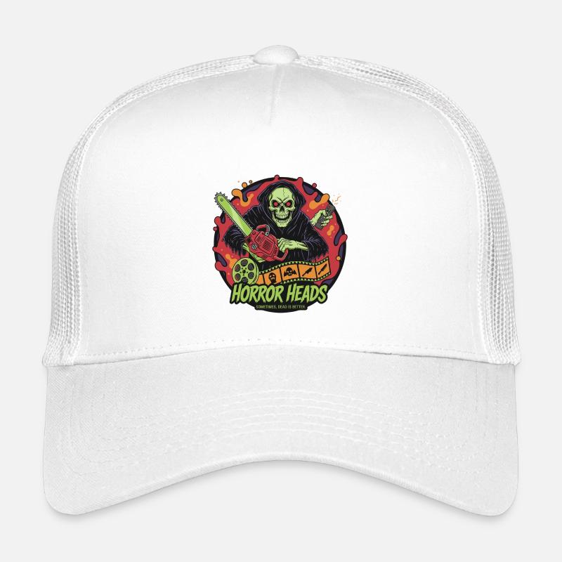 La Faucheuse de Horror Heads avec la tronçonneuse Casquette trucker enfant