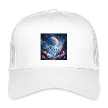 Himmlischer Schmelztiegel Blauer Fuchs - Kinder Trucker-Cap - Weiß - Vorne