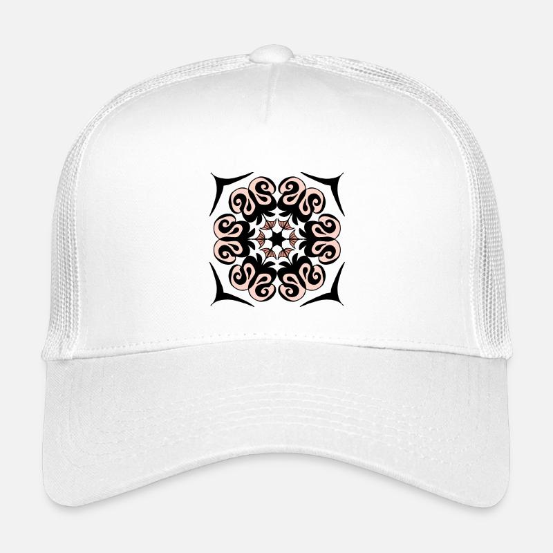 Blütenspirale Rosa Kreisdesign - Kinder Trucker-Cap - Weiß