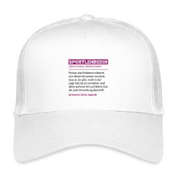 Physical Education Teacher Definition Funny Teacher Gift - Kids’ Trucker Cap - white - Front
