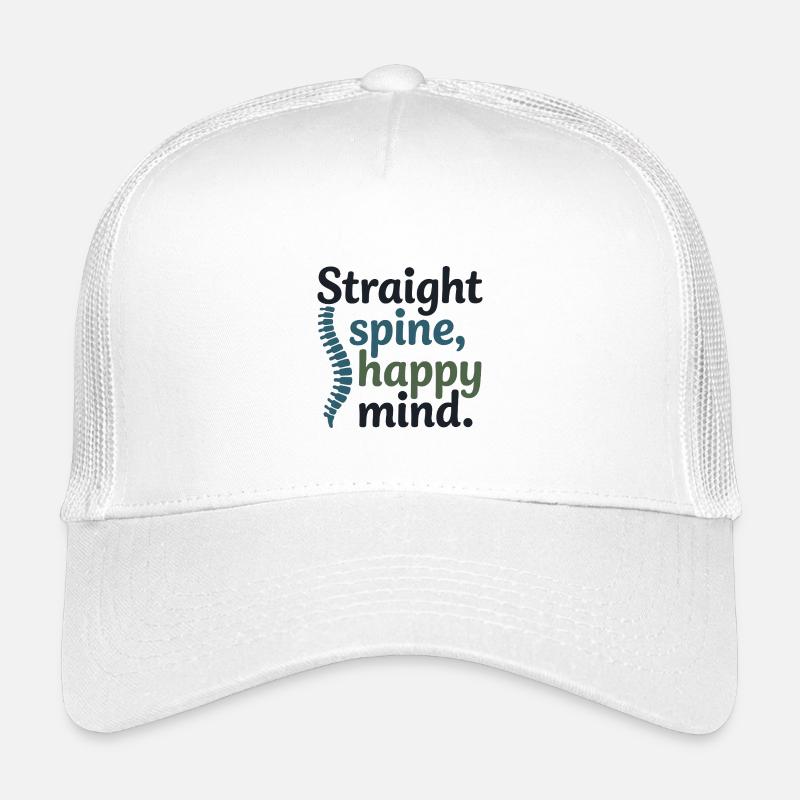 Chiropractor Straight Spine Happy Mind Profession Kids’ Trucker Cap