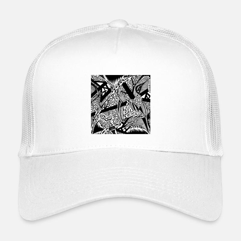 Schwarz-Weiß abstraktes Design Nr. 4 Kinder Trucker-Cap