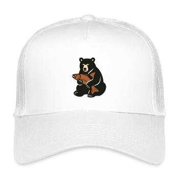 The Happy Bear - Kinder Trucker-Cap - Weiß - Vorne