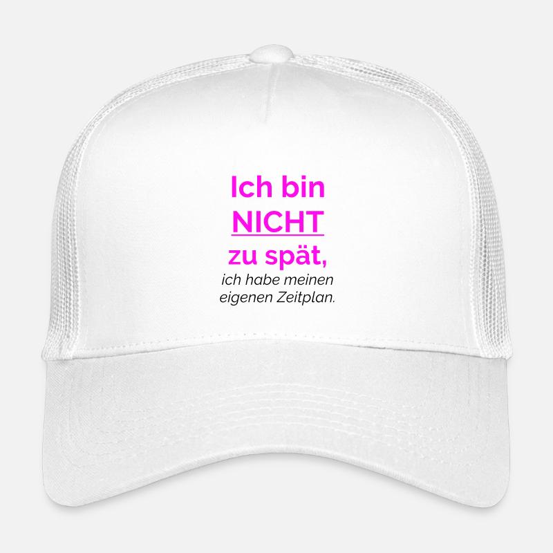 Ich bin nicht zu spät, ich habe meinen eigenen  - Kinder Trucker-Cap - Weiß