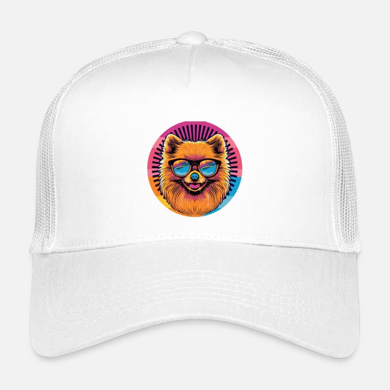 Pomeranian Rainbow Sunglasses Kids’ Trucker Cap
