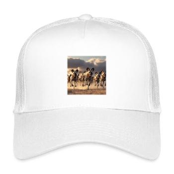 Hyänen Gruppe Wildlife Savanne  - Kinder Trucker-Cap - Weiß - Vorne