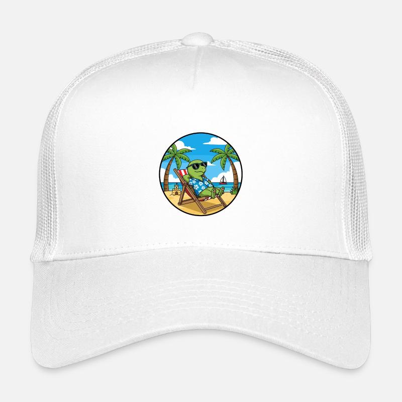 Cool Turtle Beach Vacation Summer Vibes Kids’ Trucker Cap