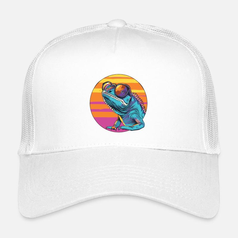Caméléon avec des lunettes de soleil Casquette trucker enfant