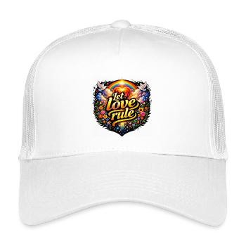 Lass die Liebe herrschen - Kinder Trucker-Cap - Weiß - Vorne