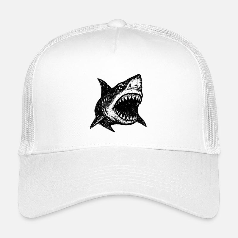 Style Grunge de Shark – Puissance Océanique Sombre Casquette trucker enfant