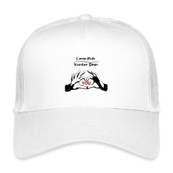 Rotes YOU Typografie auf Schwarz - Kinder Trucker-Cap - Weiß - Vorne