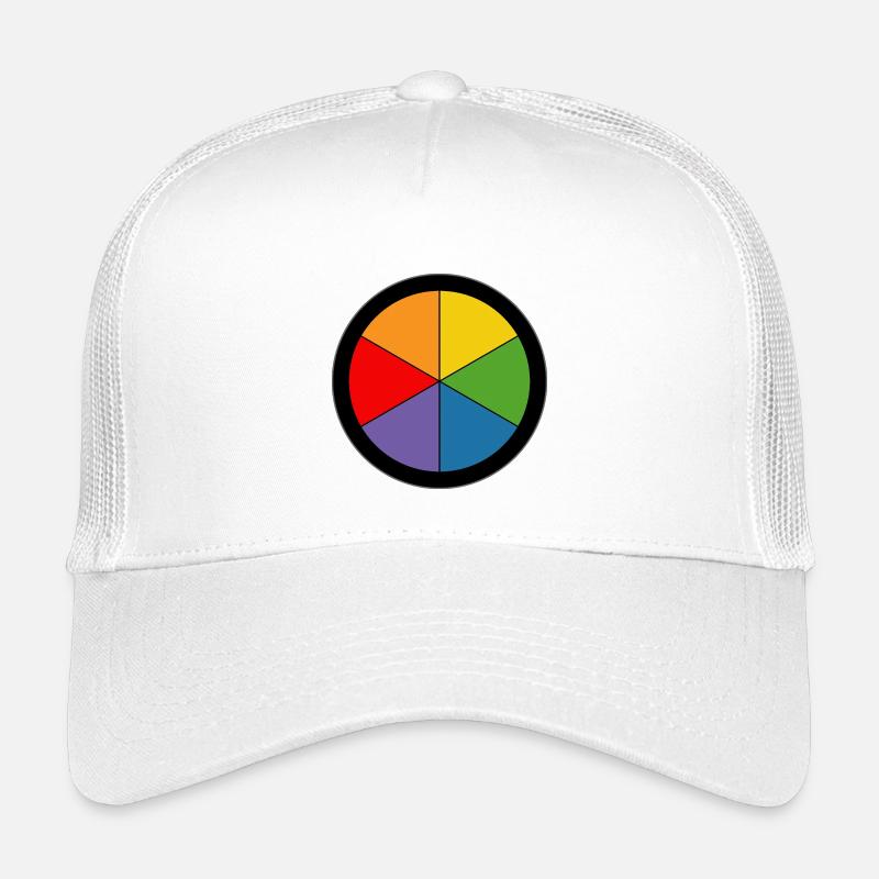 Regenbogen Farbkreis - Kinder Trucker-Cap - Weiß