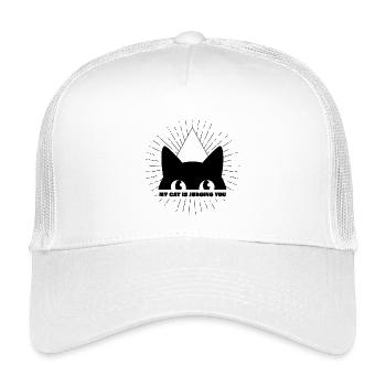 MON CHAT TE JUGE - Casquette trucker enfant - blanc - Devant