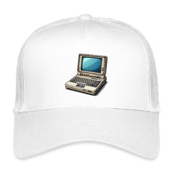  Laptop Retro-Computer Vintage Stil Illustration - Kinder Trucker-Cap - Weiß - Vorne