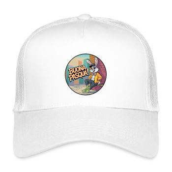 Urban Rabbit : Joyeuses Pâques ! - Casquette trucker enfant - blanc - Devant