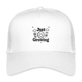 Just Growing - Kids’ Trucker Cap - white - Front