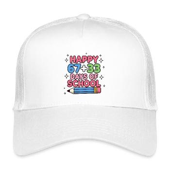 Bonne équation de maths scolaire des 100 jours - Casquette trucker enfant - blanc - Devant