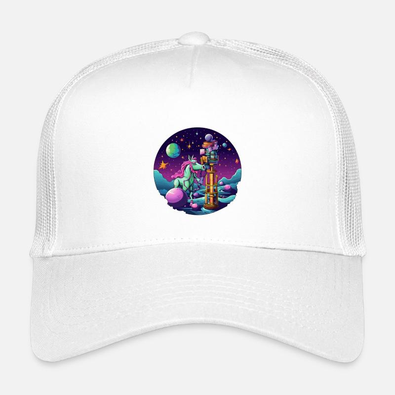 Galaktischer Einhorn Lesesturm Kinder Trucker-Cap