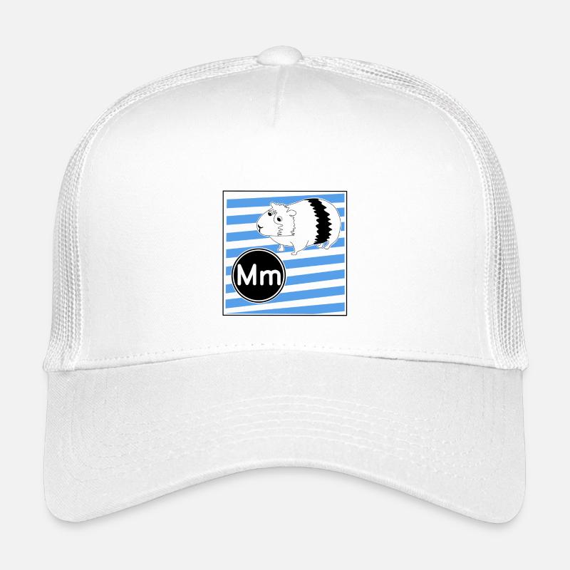 M pour cochon d’Inde - Casquette trucker enfant - blanc